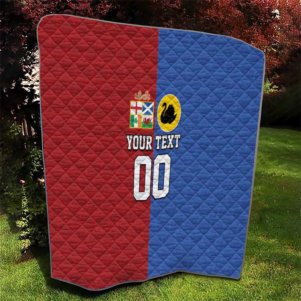 Custom British Lions Australia Western Force Quilt Sporty Style