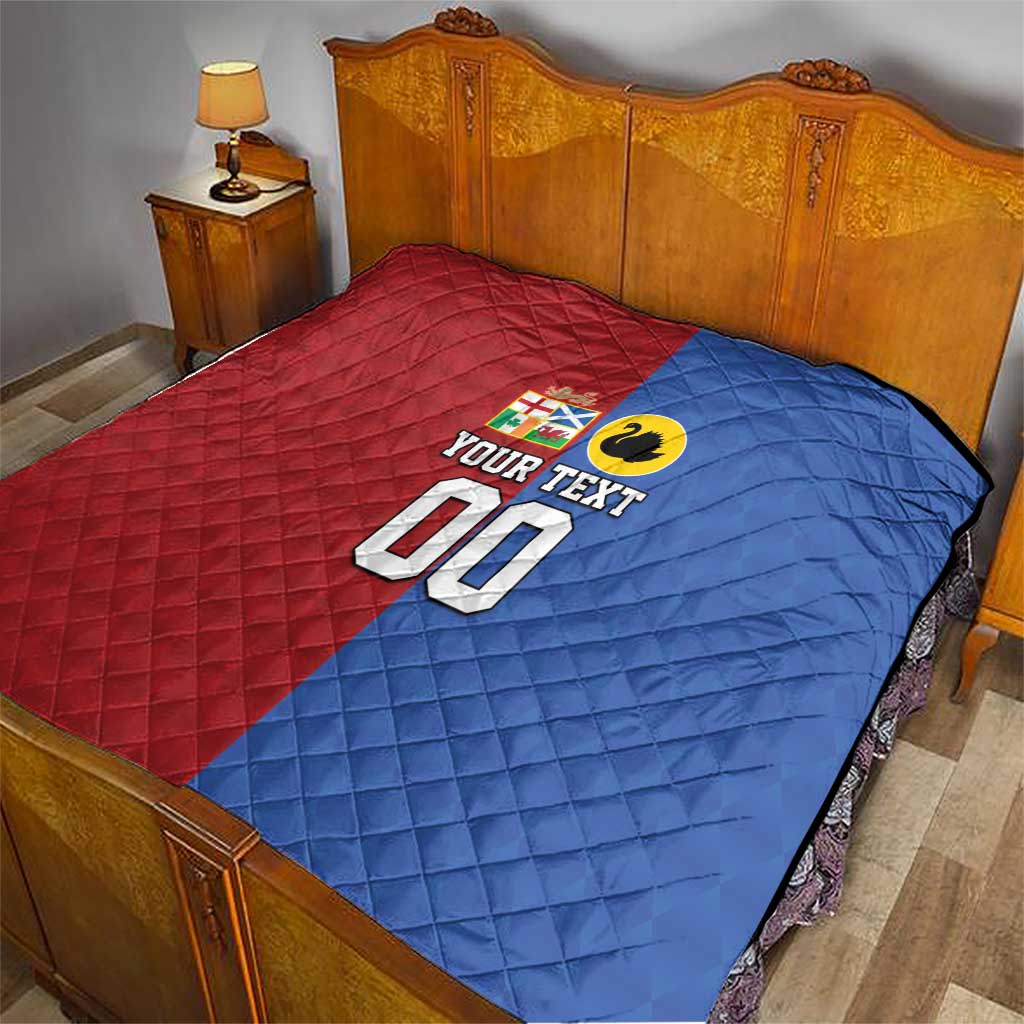 Custom British Lions Australia Western Force Quilt Sporty Style
