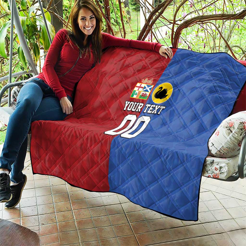 Custom British Lions Australia Western Force Quilt Sporty Style
