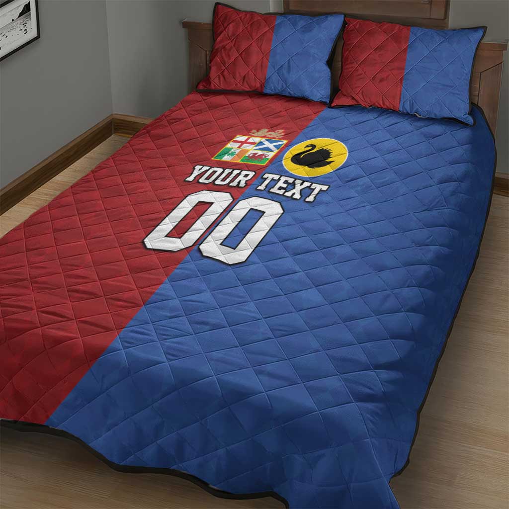 Custom British Lions Australia Western Force Quilt Bed Set Sporty Style