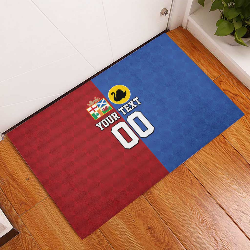 Custom British Lions Australia Western Force Rubber Doormat Sporty Style