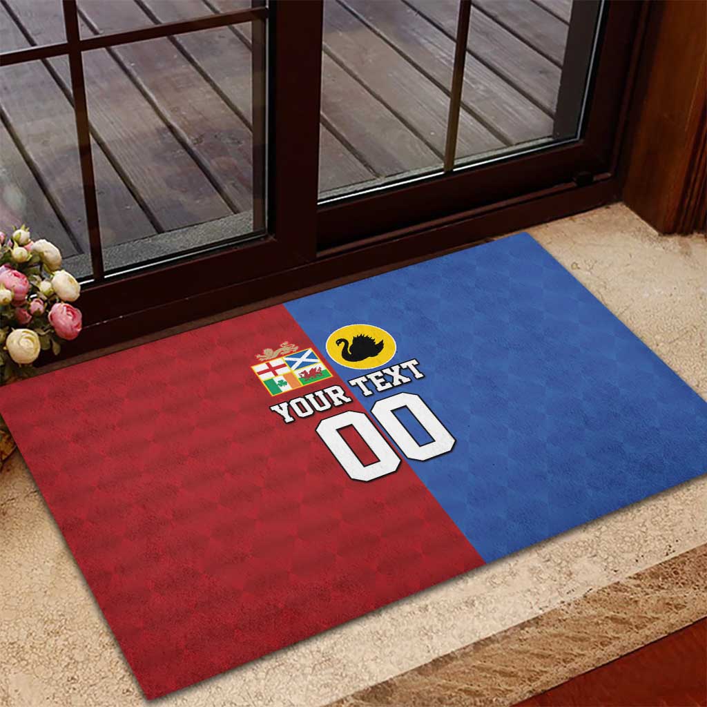 Custom British Lions Australia Western Force Rubber Doormat Sporty Style