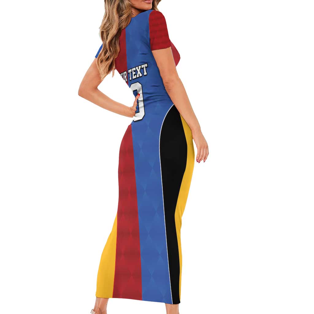 Custom British Lions Australia Western Force Short Sleeve Bodycon Dress Sporty Style