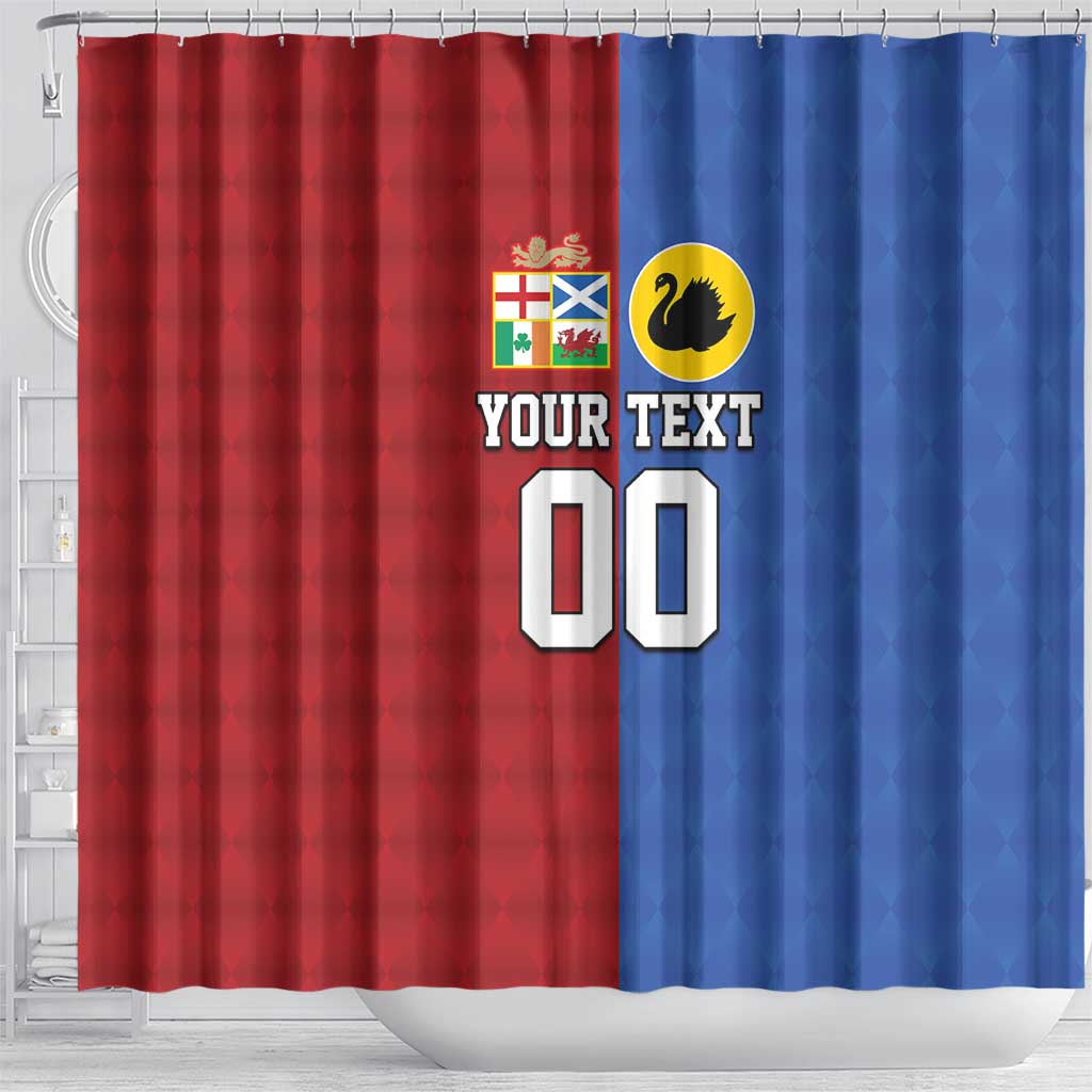 Custom British Lions Australia Western Force Shower Curtain Sporty Style