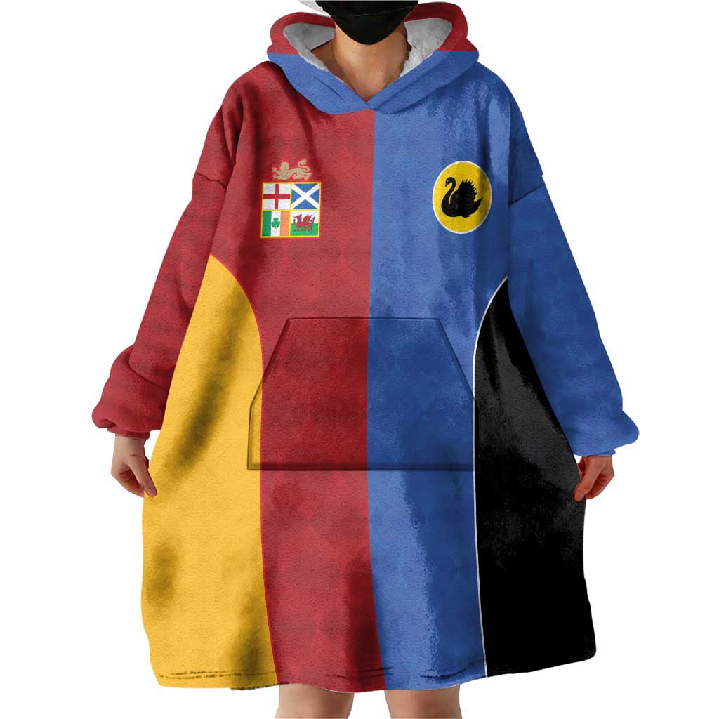 Custom British Lions Australia Western Force Wearable Blanket Hoodie Sporty Style