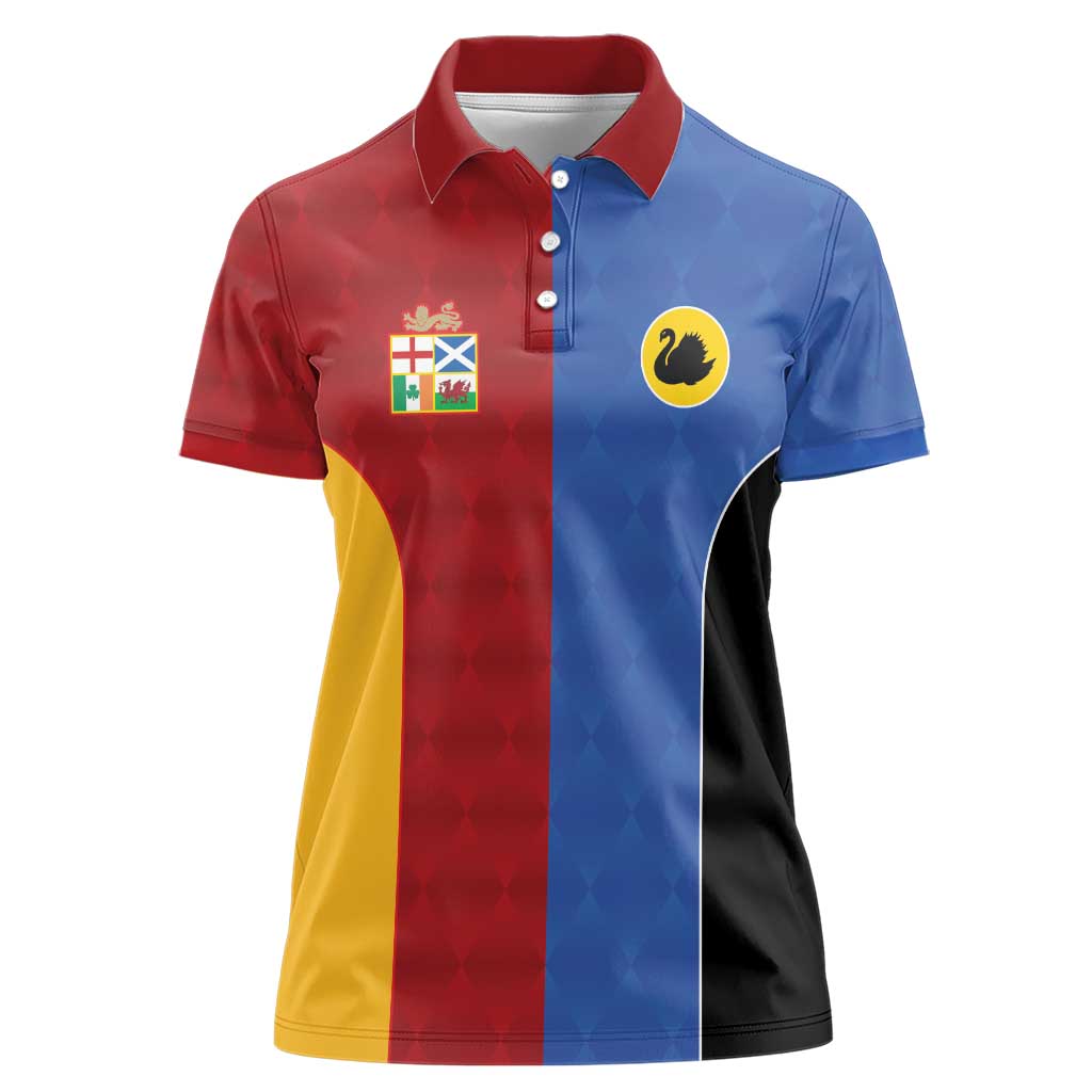 Custom British Lions Australia Western Force Women Polo Shirt Sporty Style