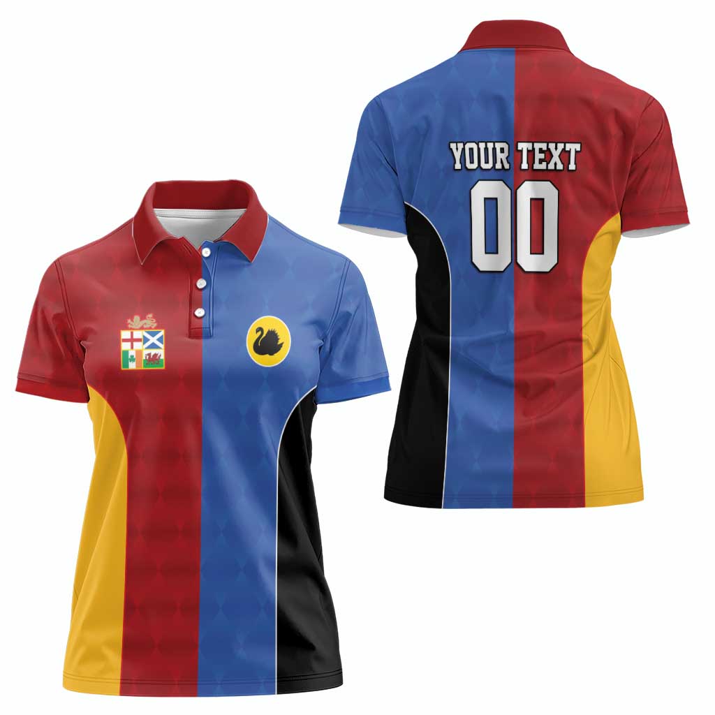 Custom British Lions Australia Western Force Women Polo Shirt Sporty Style