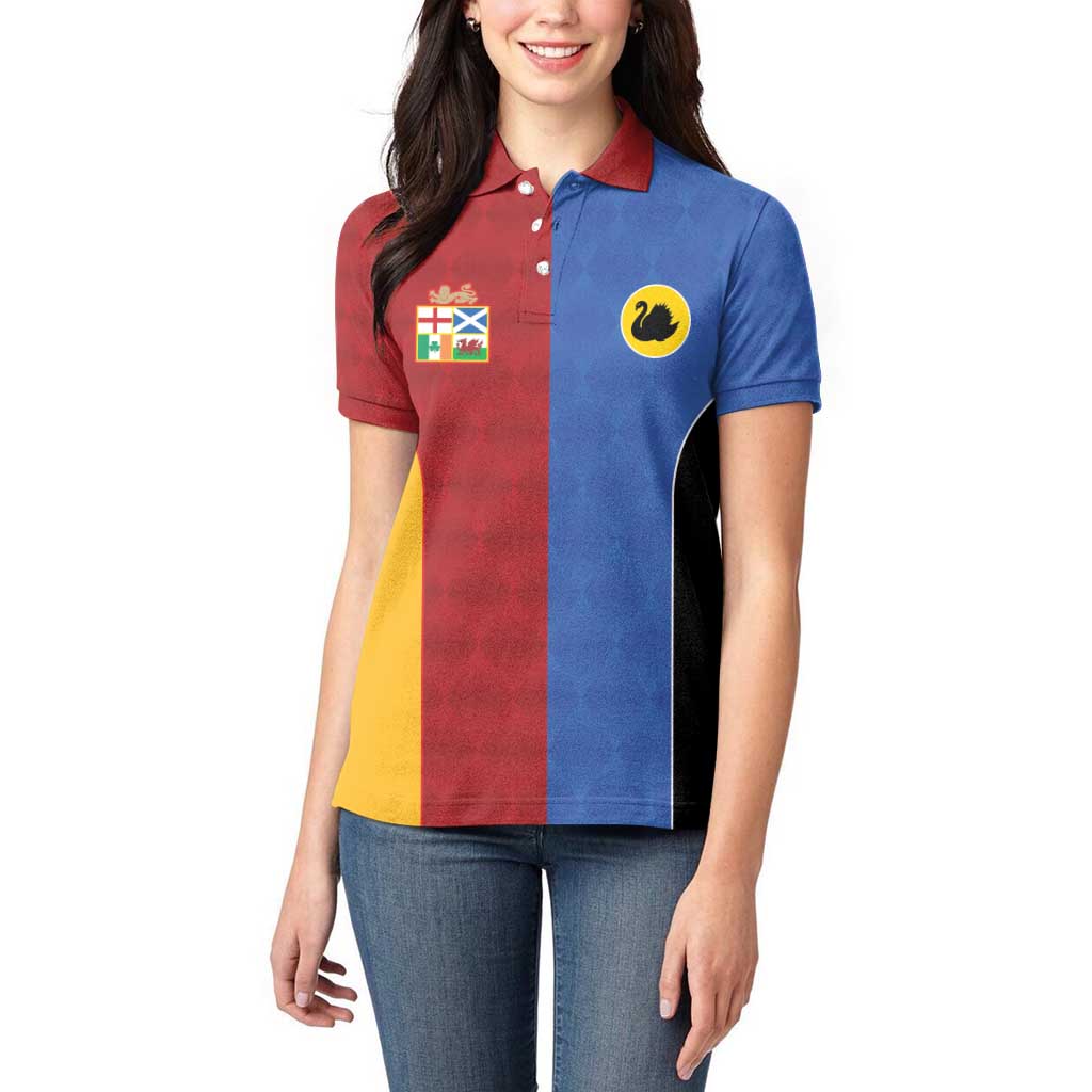 Custom British Lions Australia Western Force Women Polo Shirt Sporty Style