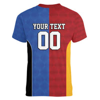 Custom British Lions Australia Western Force Women V-Neck T-Shirt Sporty Style