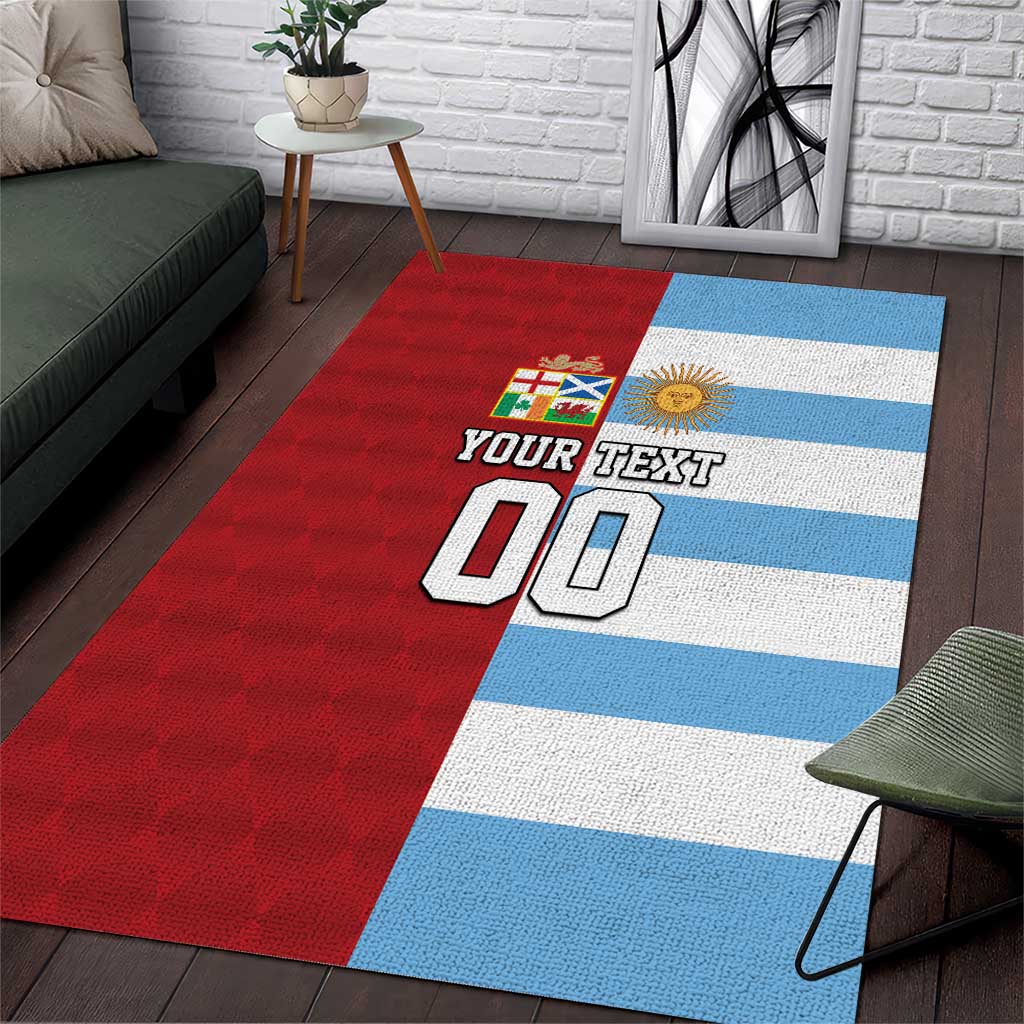 Custom British Lions-Argentina Area Rug Sporty Style