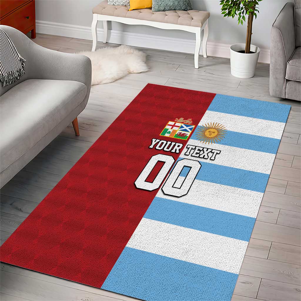 Custom British Lions-Argentina Area Rug Sporty Style