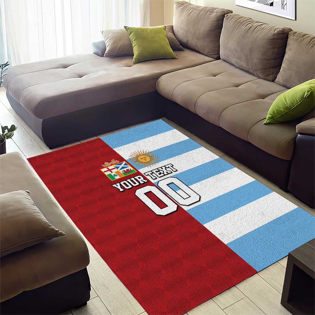 Custom British Lions-Argentina Area Rug Sporty Style