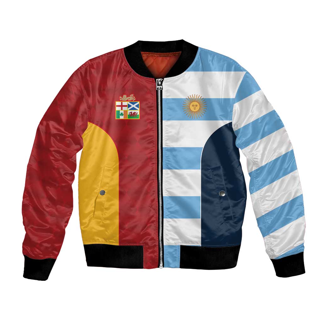 Custom British Lions-Argentina Bomber Jacket Sporty Style