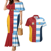 Custom British Lions-Argentina Couples Matching Mermaid Dress and Hawaiian Shirt Sporty Style