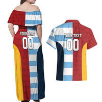 Custom British Lions-Argentina Couples Matching Off Shoulder Maxi Dress and Hawaiian Shirt Sporty Style