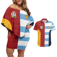 Custom British Lions-Argentina Couples Matching Off Shoulder Short Dress and Hawaiian Shirt Sporty Style