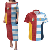 Custom British Lions-Argentina Couples Matching Puletasi and Hawaiian Shirt Sporty Style