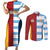 Custom British Lions-Argentina Couples Matching Short Sleeve Bodycon Dress and Long Sleeve Button Shirt Sporty Style