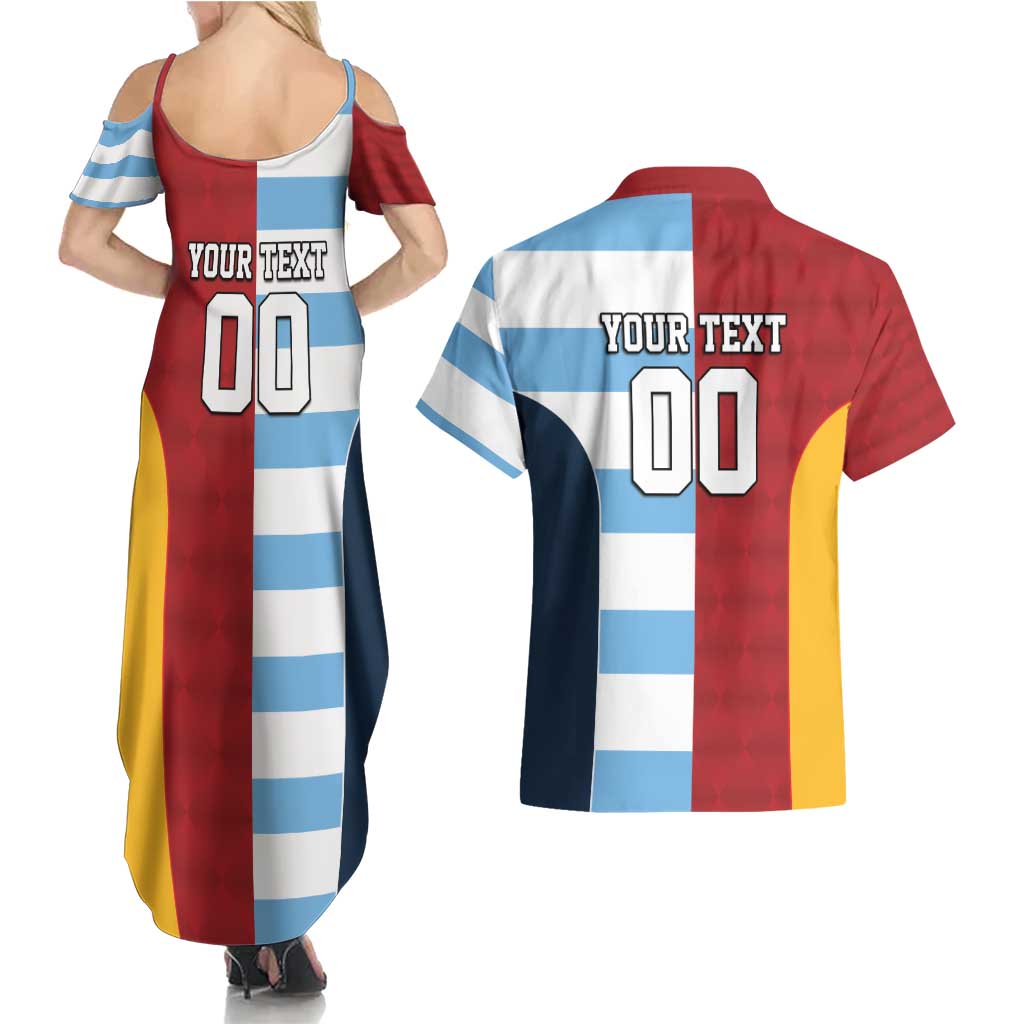 Custom British Lions-Argentina Couples Matching Summer Maxi Dress and Hawaiian Shirt Sporty Style