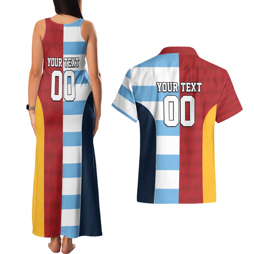 Custom British Lions-Argentina Couples Matching Tank Maxi Dress and Hawaiian Shirt Sporty Style