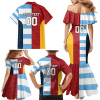 Custom British Lions-Argentina Family Matching Mermaid Dress and Hawaiian Shirt Sporty Style