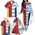 Custom British Lions-Argentina Family Matching Off The Shoulder Long Sleeve Dress and Hawaiian Shirt Sporty Style