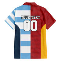 Custom British Lions-Argentina Family Matching Off The Shoulder Long Sleeve Dress and Hawaiian Shirt Sporty Style