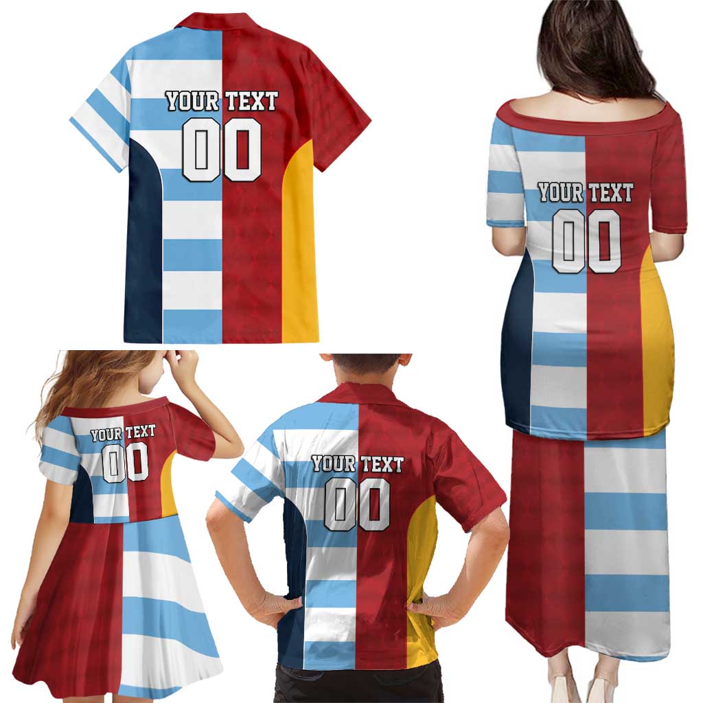 Custom British Lions-Argentina Family Matching Puletasi and Hawaiian Shirt Sporty Style