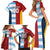 Custom British Lions-Argentina Family Matching Short Sleeve Bodycon Dress and Hawaiian Shirt Sporty Style