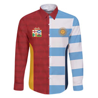 Custom British Lions-Argentina Family Matching Short Sleeve Bodycon Dress and Hawaiian Shirt Sporty Style