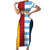 Custom British Lions-Argentina Family Matching Short Sleeve Bodycon Dress and Hawaiian Shirt Sporty Style