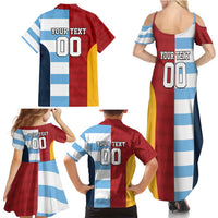 Custom British Lions-Argentina Family Matching Summer Maxi Dress and Hawaiian Shirt Sporty Style