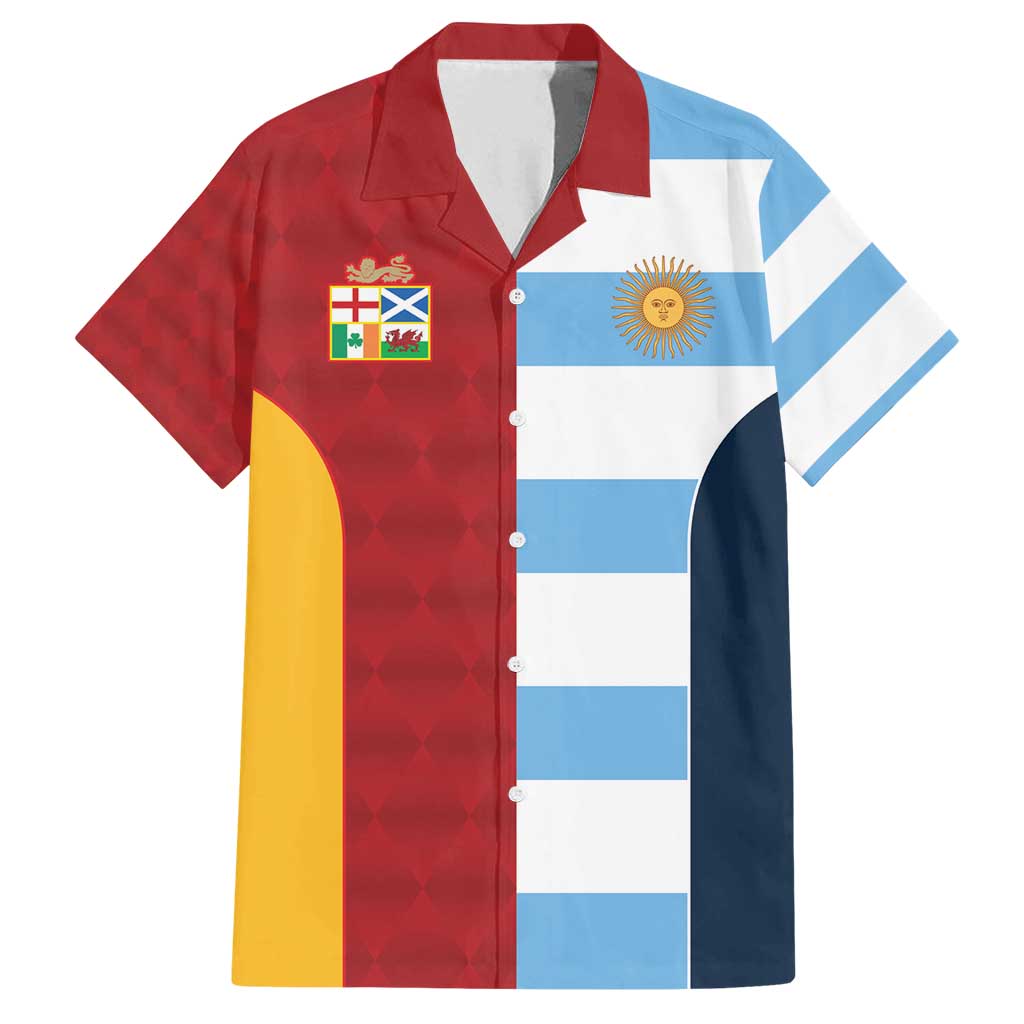 Custom British Lions-Argentina Family Matching Summer Maxi Dress and Hawaiian Shirt Sporty Style