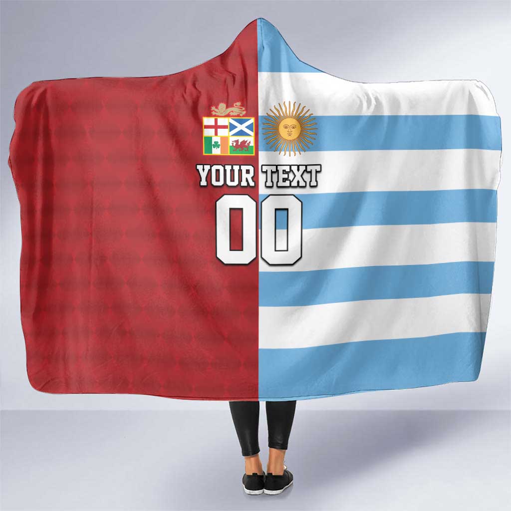 Custom British Lions-Argentina Hooded Blanket Sporty Style