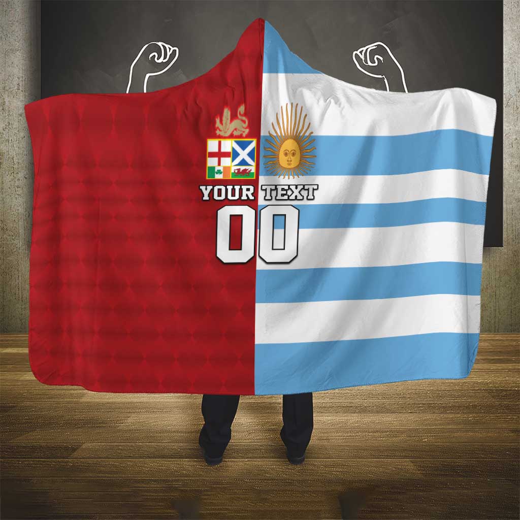 Custom British Lions-Argentina Hooded Blanket Sporty Style