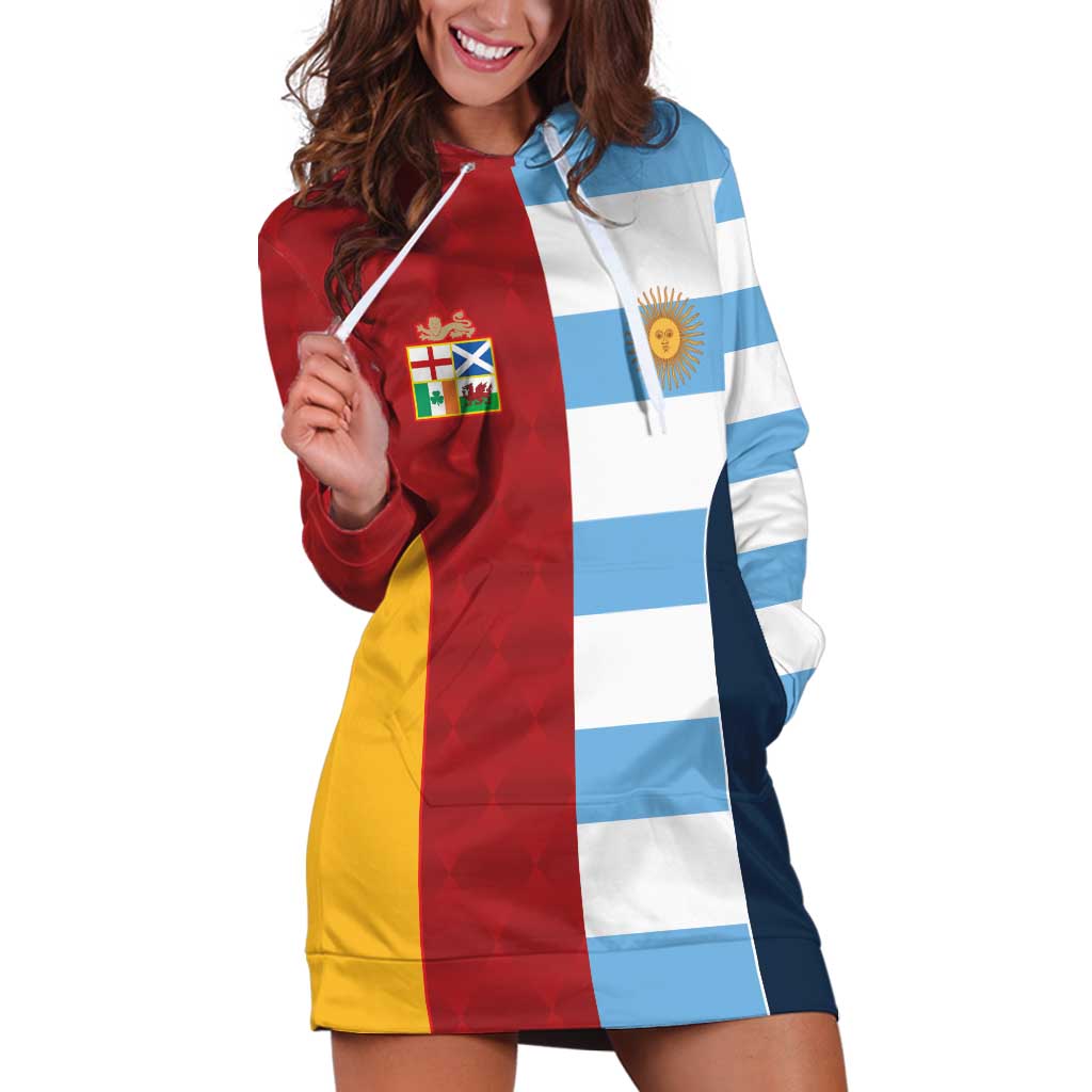 Custom British Lions-Argentina Hoodie Dress Sporty Style