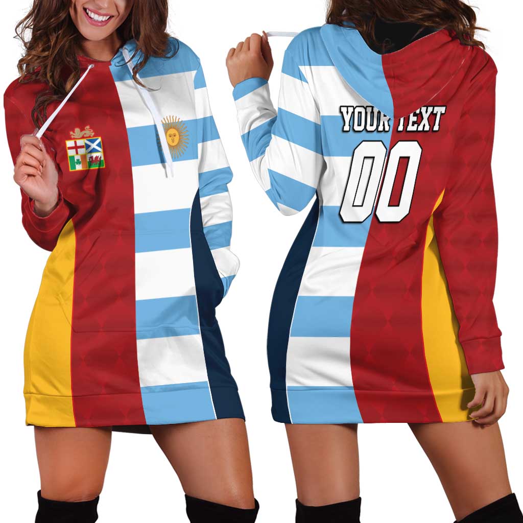 Custom British Lions-Argentina Hoodie Dress Sporty Style