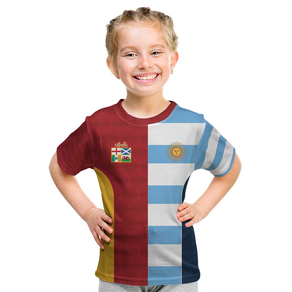 Custom British Lions-Argentina Kid T Shirt Sporty Style