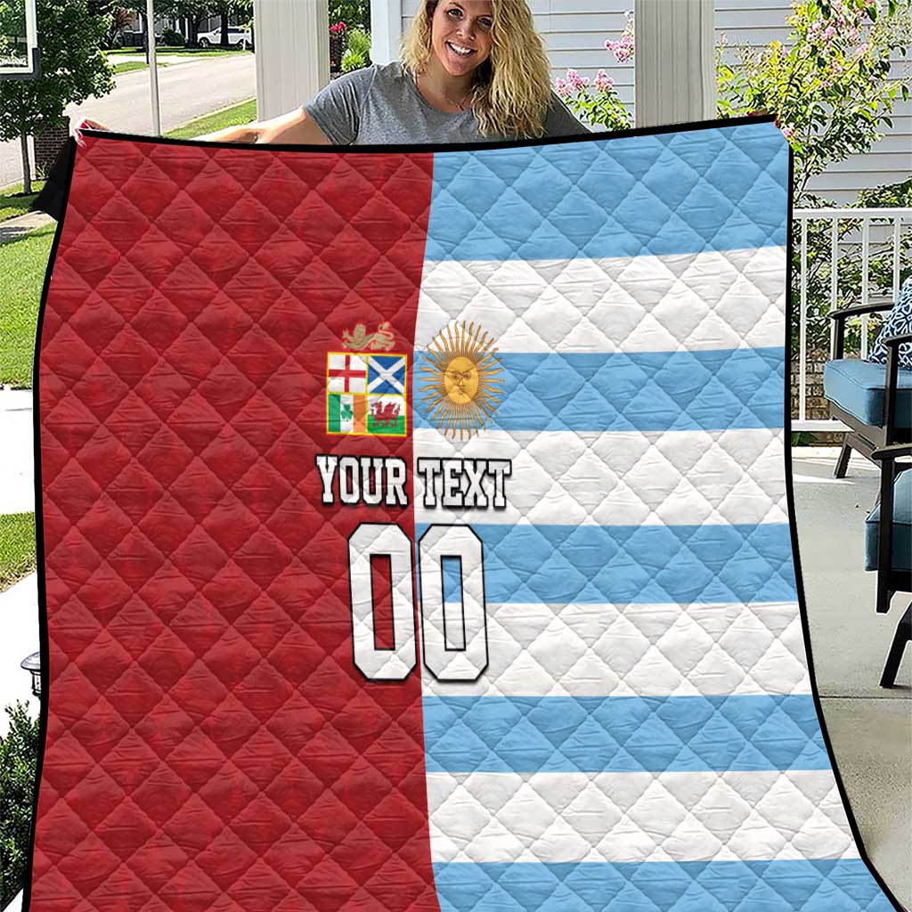 Custom British Lions-Argentina Quilt Sporty Style