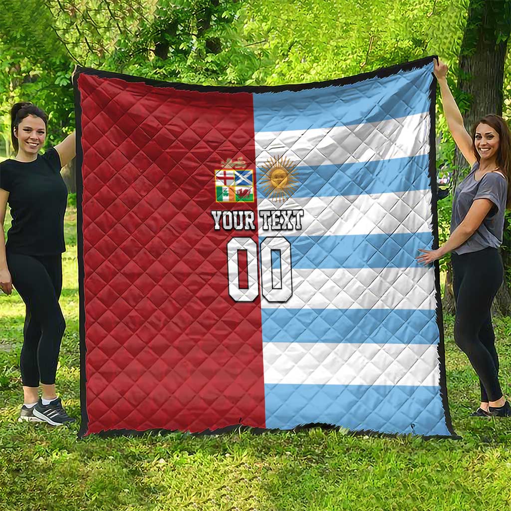 Custom British Lions-Argentina Quilt Sporty Style