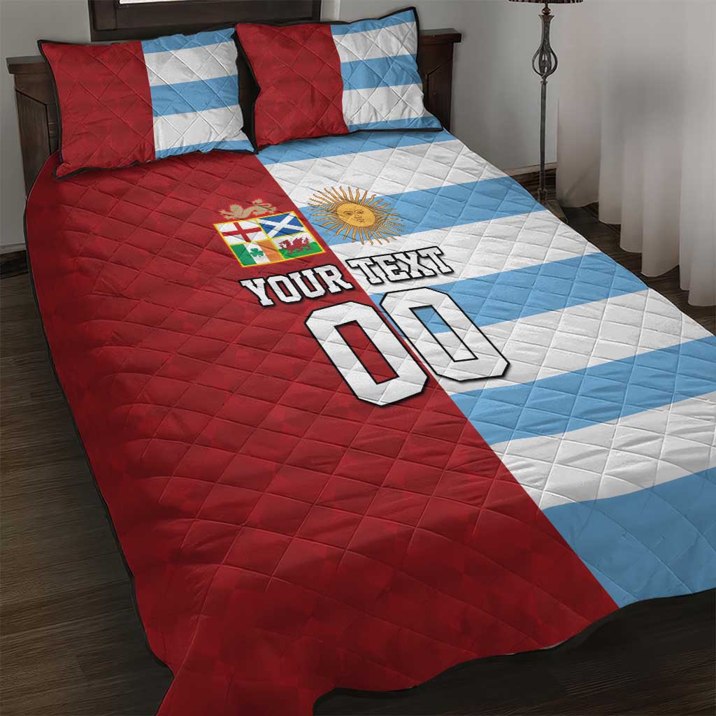 Custom British Lions-Argentina Quilt Bed Set Sporty Style