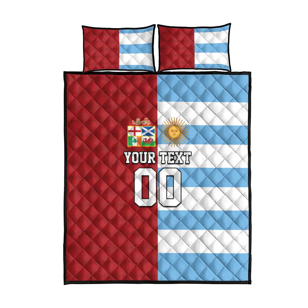 Custom British Lions-Argentina Quilt Bed Set Sporty Style
