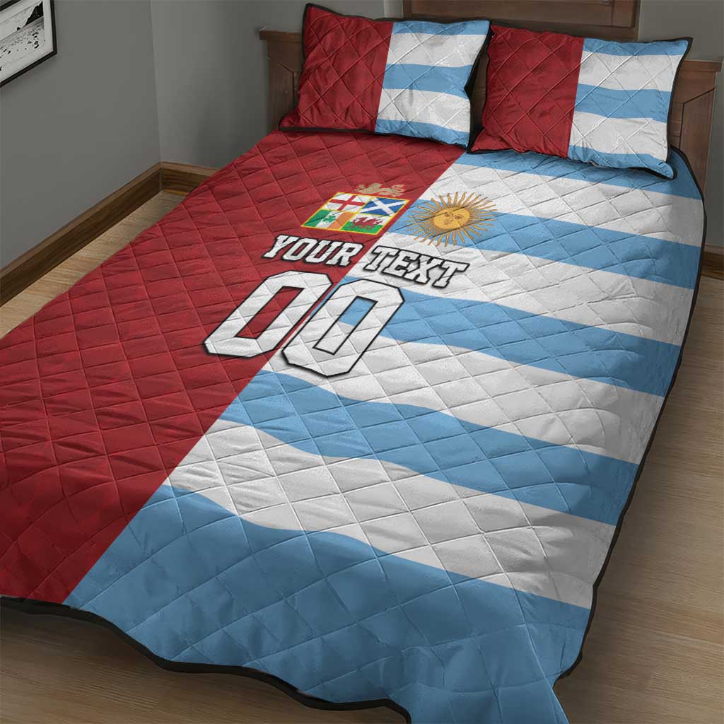 Custom British Lions-Argentina Quilt Bed Set Sporty Style