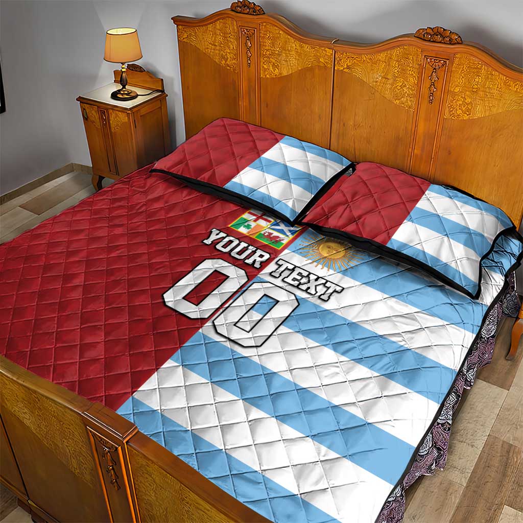 Custom British Lions-Argentina Quilt Bed Set Sporty Style