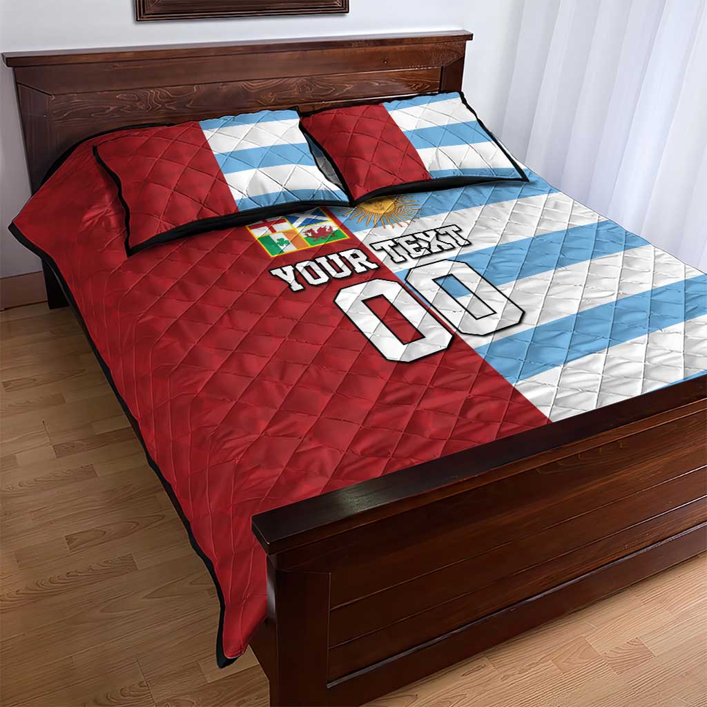 Custom British Lions-Argentina Quilt Bed Set Sporty Style