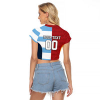 Custom British Lions-Argentina Raglan Cropped T Shirt Sporty Style