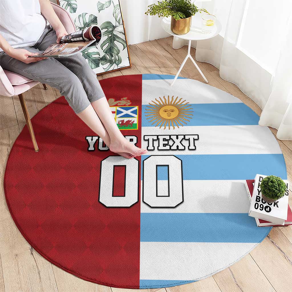 Custom British Lions-Argentina Round Carpet Sporty Style