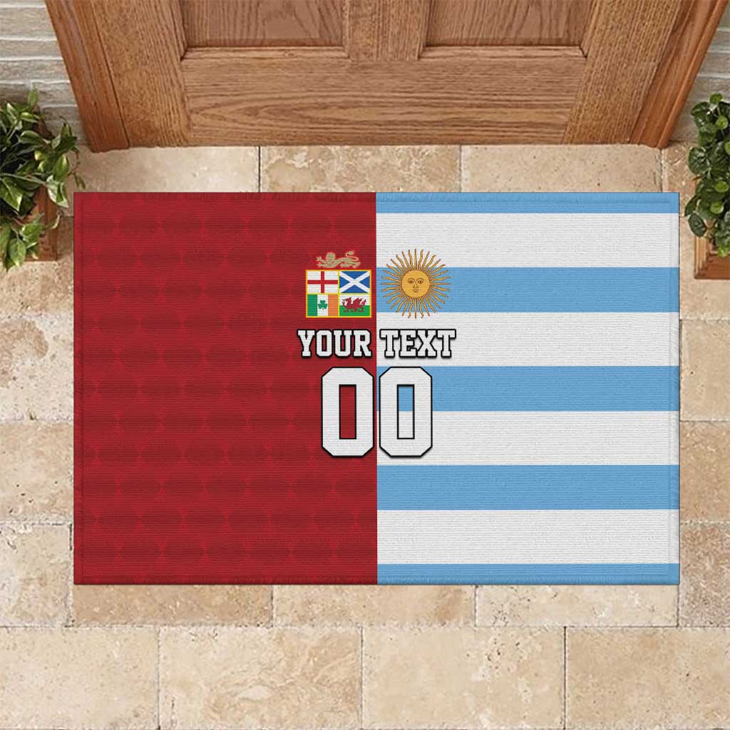 Custom British Lions-Argentina Rubber Doormat Sporty Style