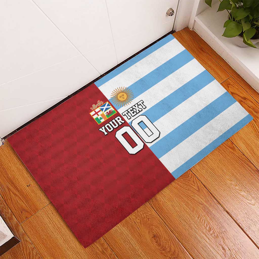 Custom British Lions-Argentina Rubber Doormat Sporty Style