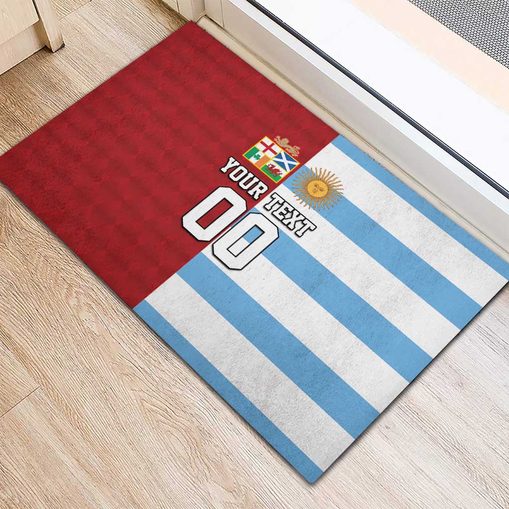 Custom British Lions-Argentina Rubber Doormat Sporty Style